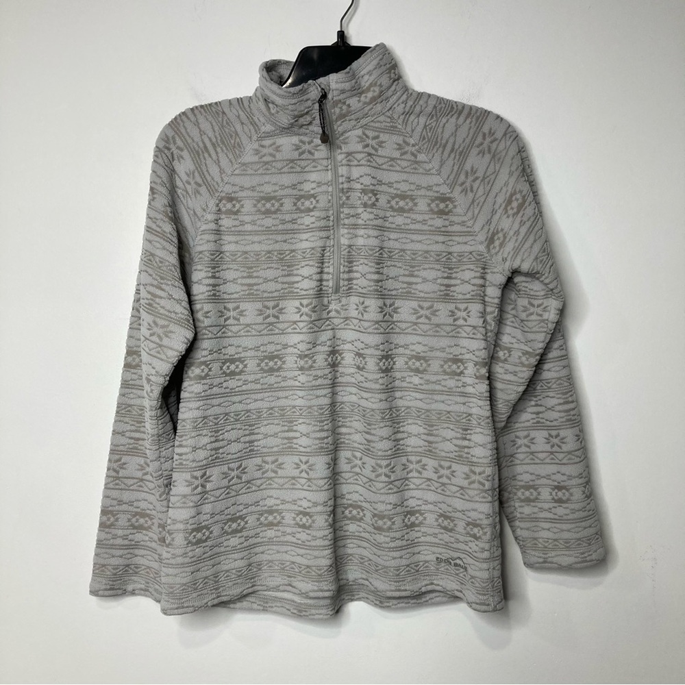Eddie Bauer fair isle fleece pullover‎ size medium